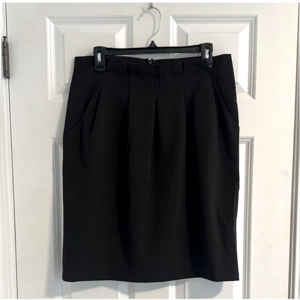 NWT S&D Pleated Black Pencil Skirt Size US10